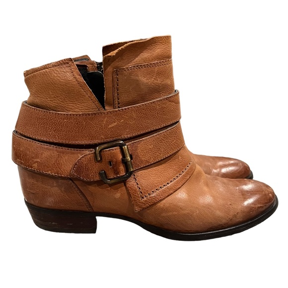 Paul Green Women’s Tan Brown Leather Ankle Booties Size 7.5 US rare find. - Picture 4 of 11